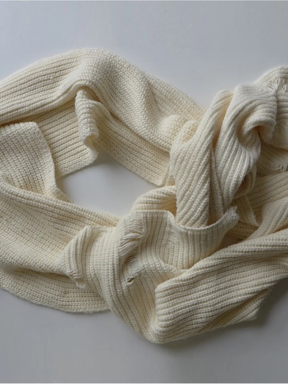 Our Legacy Cream Grand Knitted Scarf